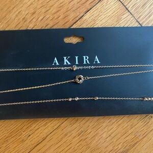 NWT 3 separate gold chokers with lobster claw closure.